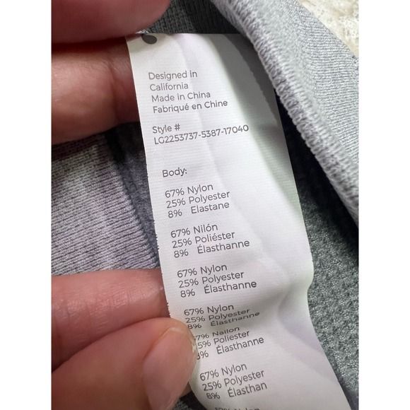 New Fabletics sz M Gray Cable Knit 7/8 Leggings stretchy 1099 - Picture 6 of 9